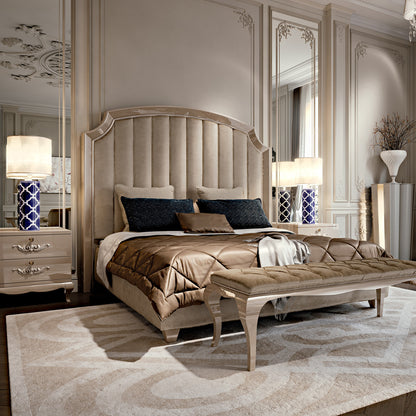 High End Italian Upholstered Storage Bed