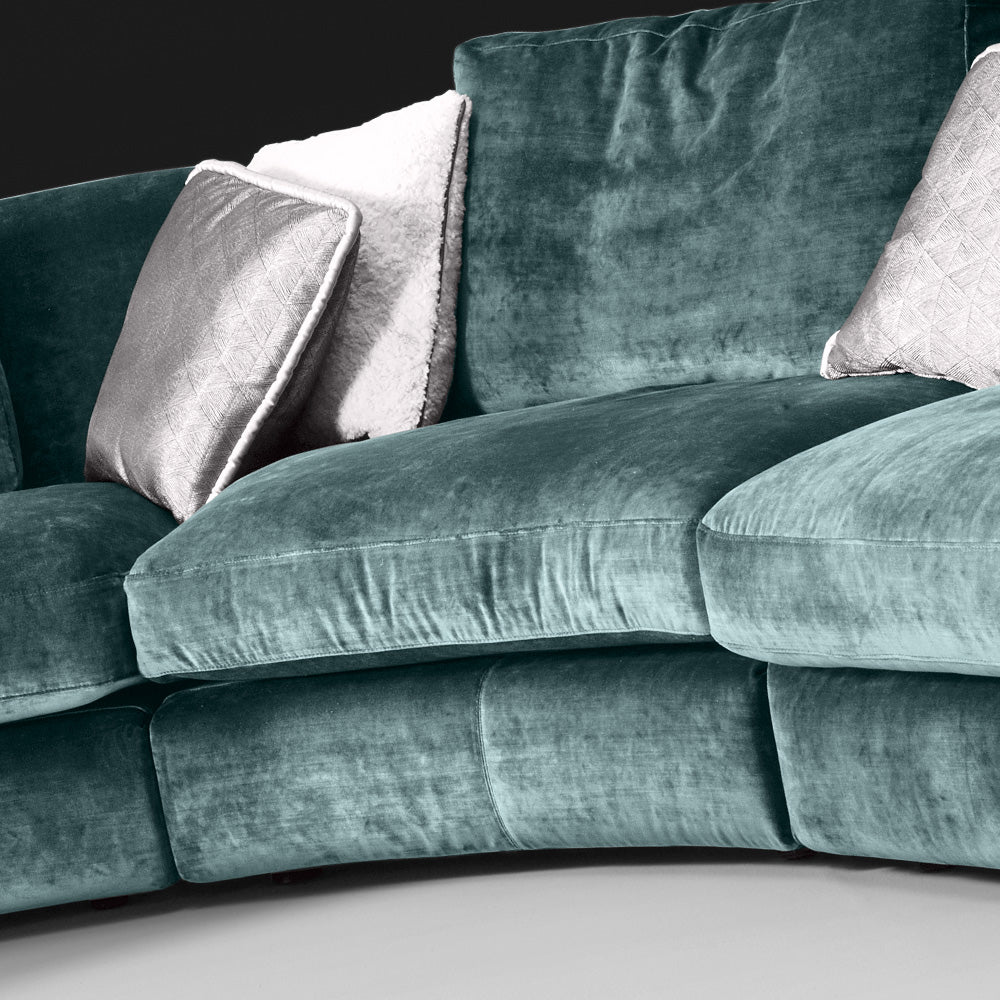 High End Large Velvet Modular Corner Sofa