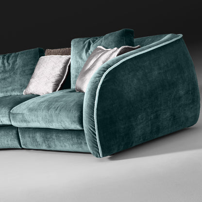 High End Large Velvet Modular Corner Sofa