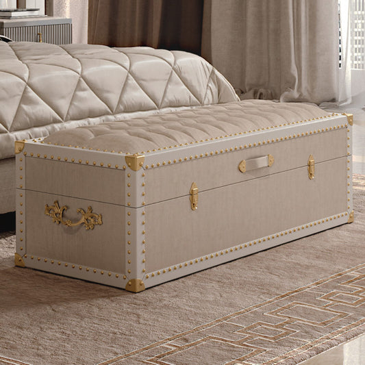 High End Luxury Italian Designer Storage Trunk Ottoman