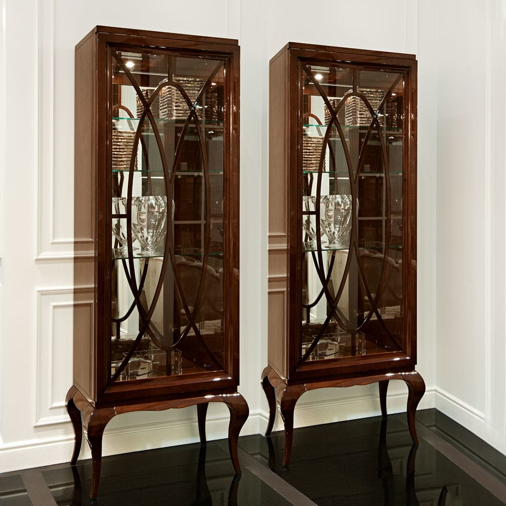 High End Wenge Modern Glamour Display Cabinet