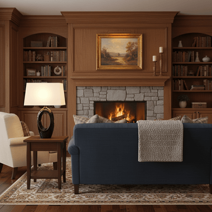 Hollow Oval Ceramic Table Lamp