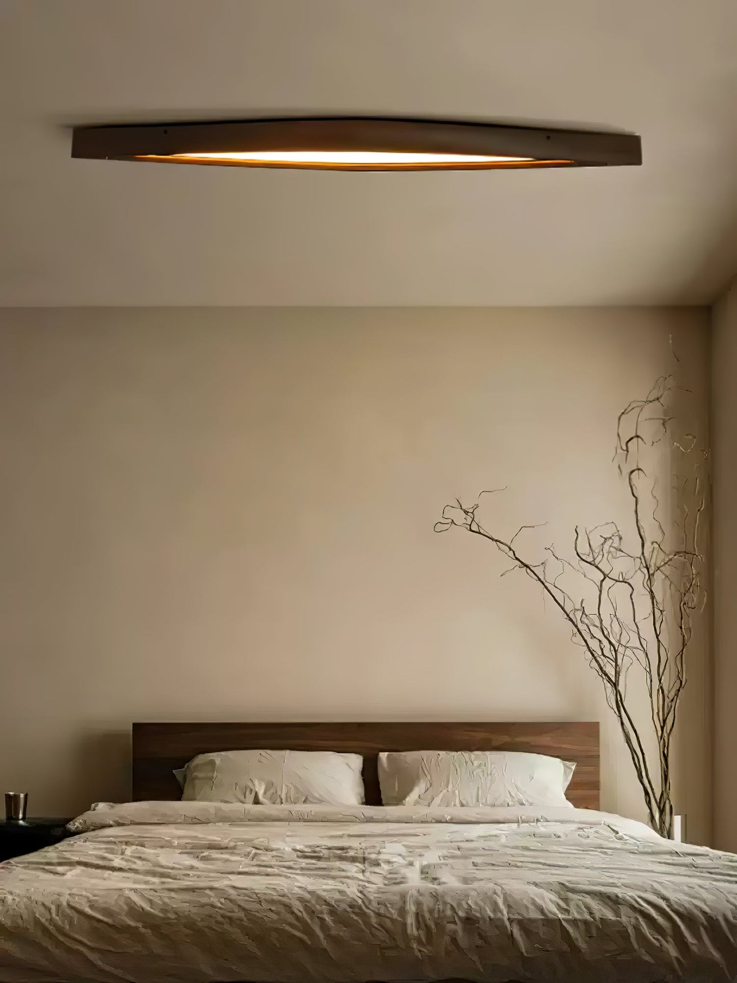 Horizon Linear Wood Overhead light Ceiling Lamp