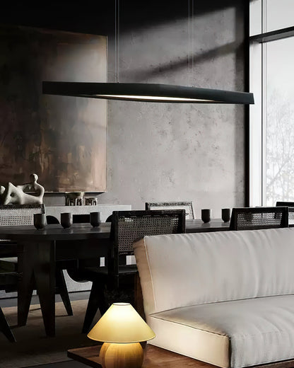 Horizon Linear Wood Droplight Pendant Lamp