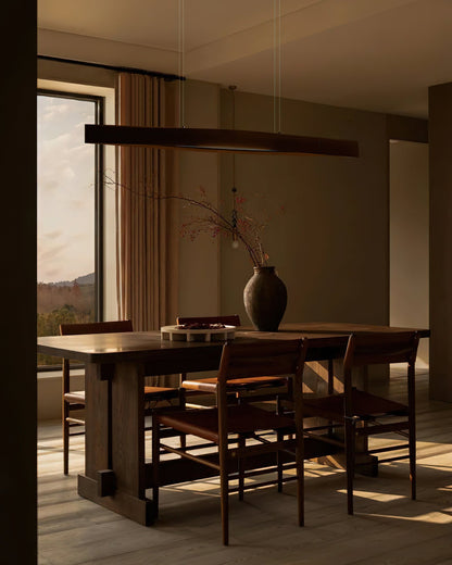 Horizon Linear Wood Droplight Pendant Lamp