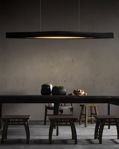 Horizon Linear Wood Droplight Pendant Lamp