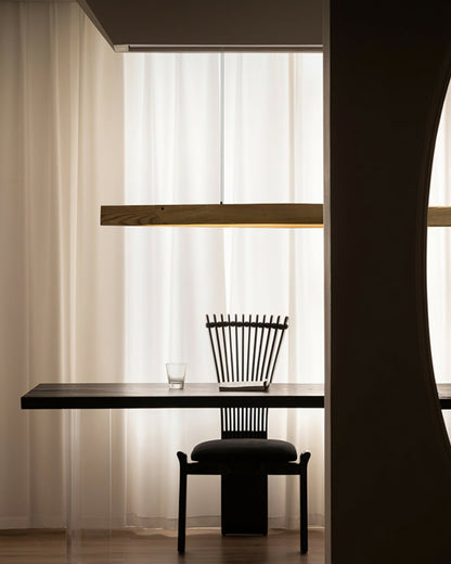 Horizon Linear Wood Droplight Pendant Lamp