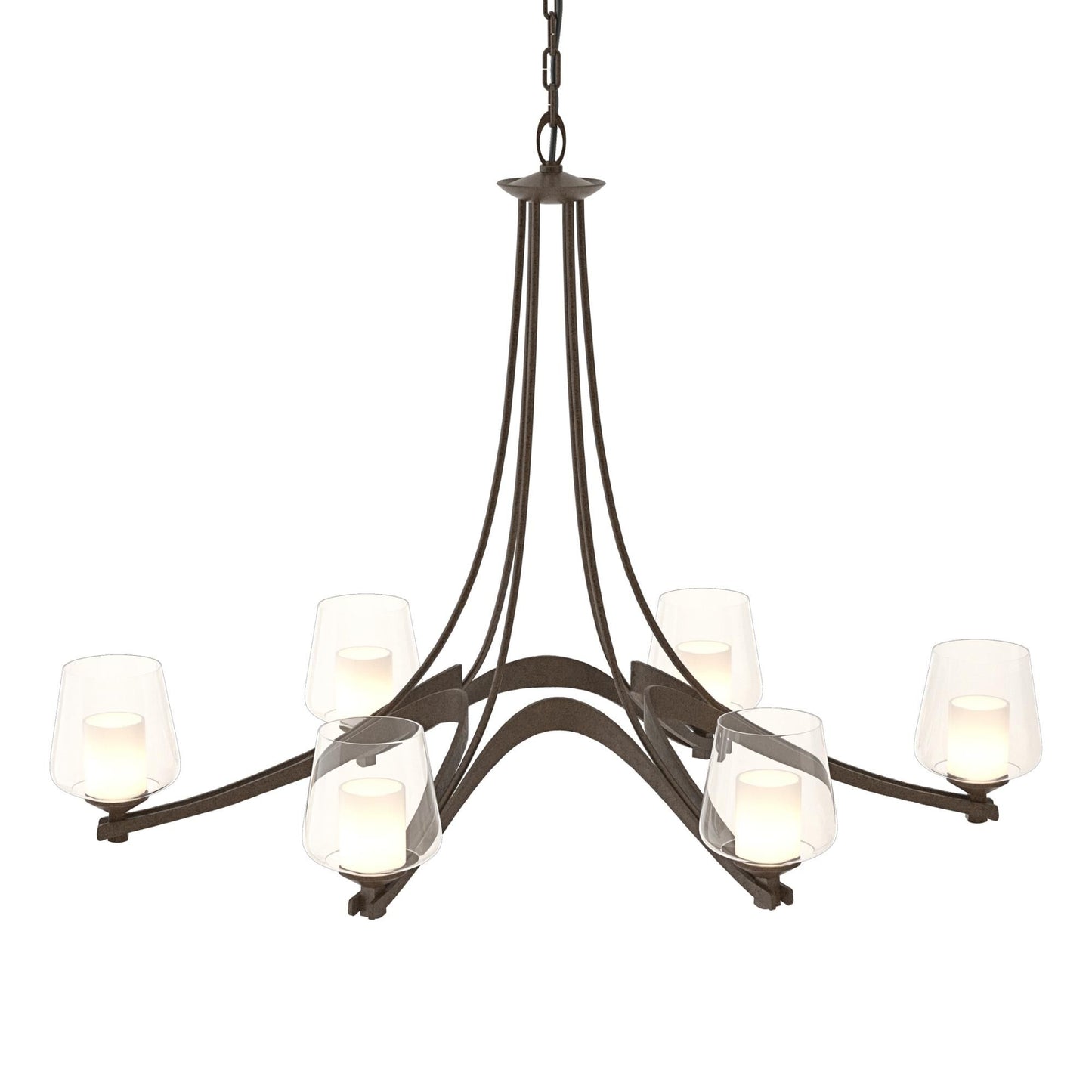 Hubbardton Forge Oval 38 Inch 6 Light Chandelier Cp8426