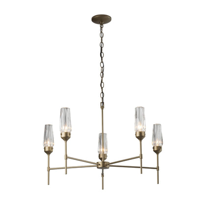 Hubbardton Forge Luma 30 Inch 5 Light Chandelier Cp270431