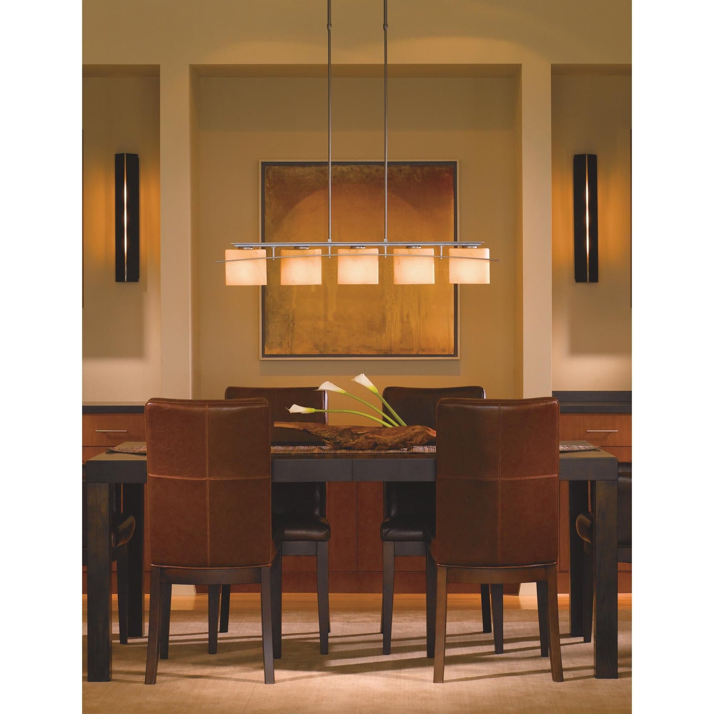 Hubbardton Forge Arc Ellipse 41 Inch 5 Light Linear Suspension Light Cp18270