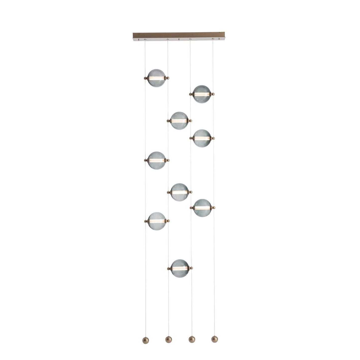 Hubbardton Forge Abacus 22 Inch 9 Light Led Linear Suspension Light Cp420809