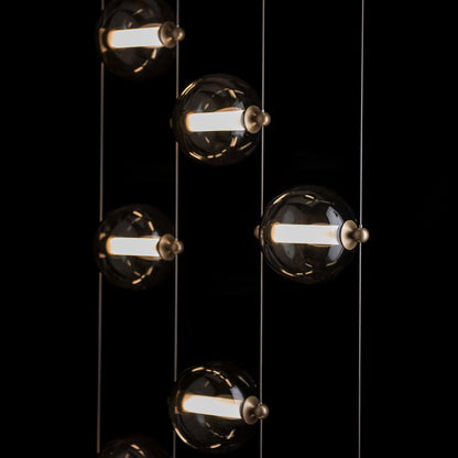 Hubbardton Forge Abacus 22 Inch 9 Light Led Linear Suspension Light Cp420809