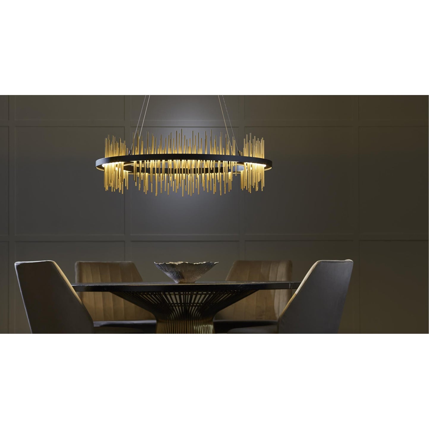 Hubbardton Forge Gossamer 38 Inch Led Chandelier Cp421412