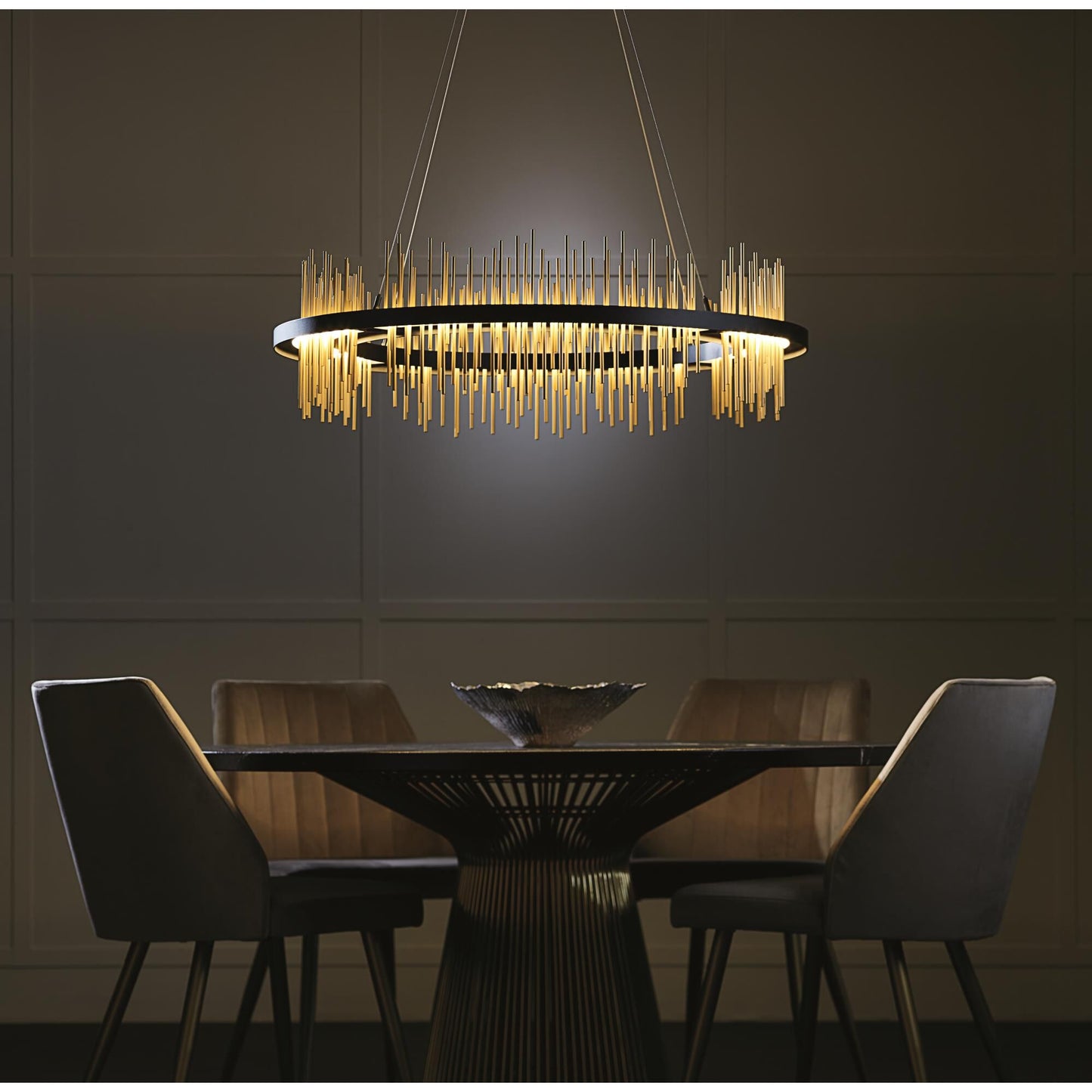 Hubbardton Forge Gossamer 38 Inch Led Chandelier Cp421412