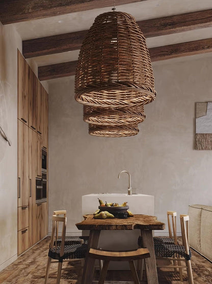 Hues Wicker Hanging light Pendant Lamp