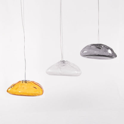 Blown Glass Mesh Pendant Light