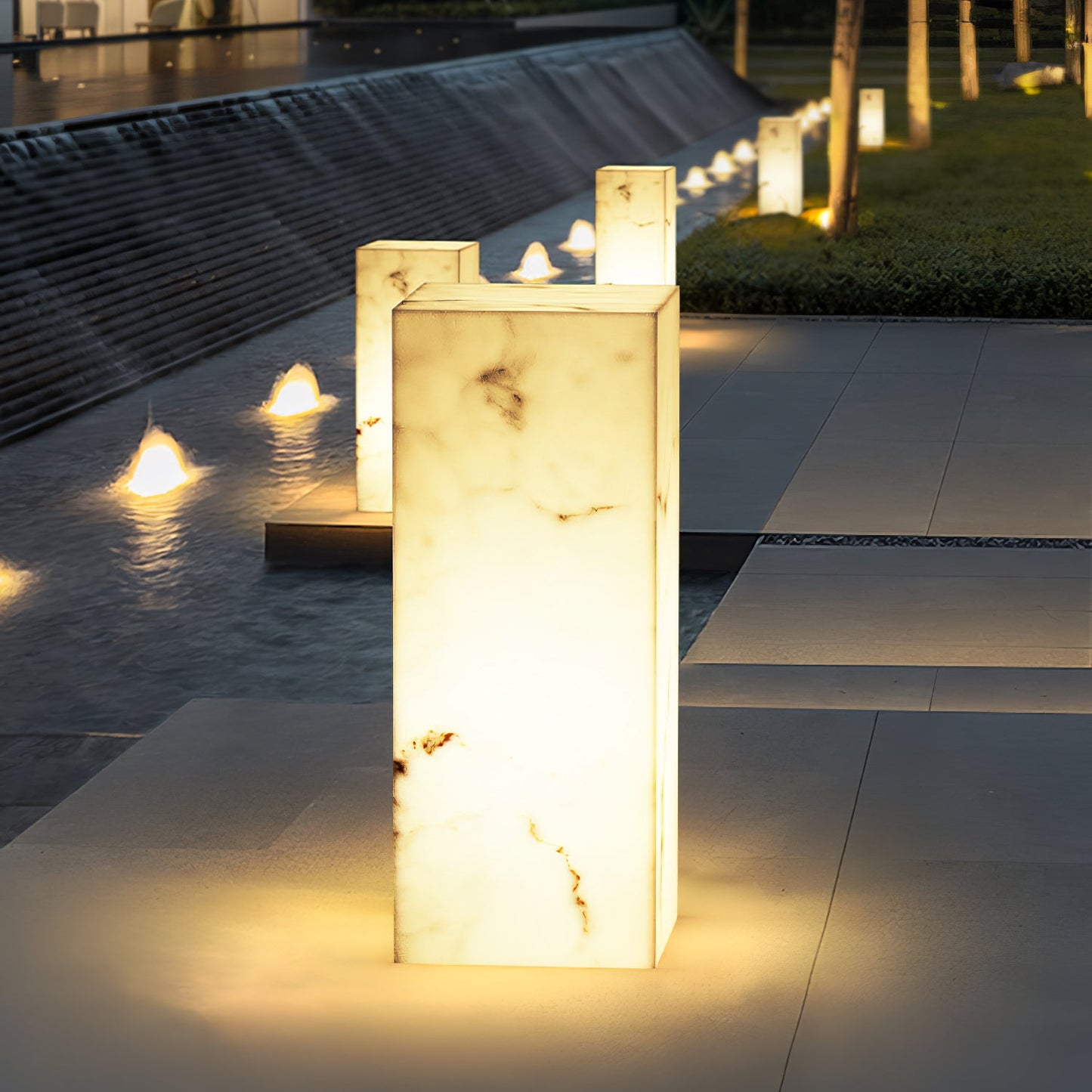 Imitation Marble Cube Garden light Outdoor Light