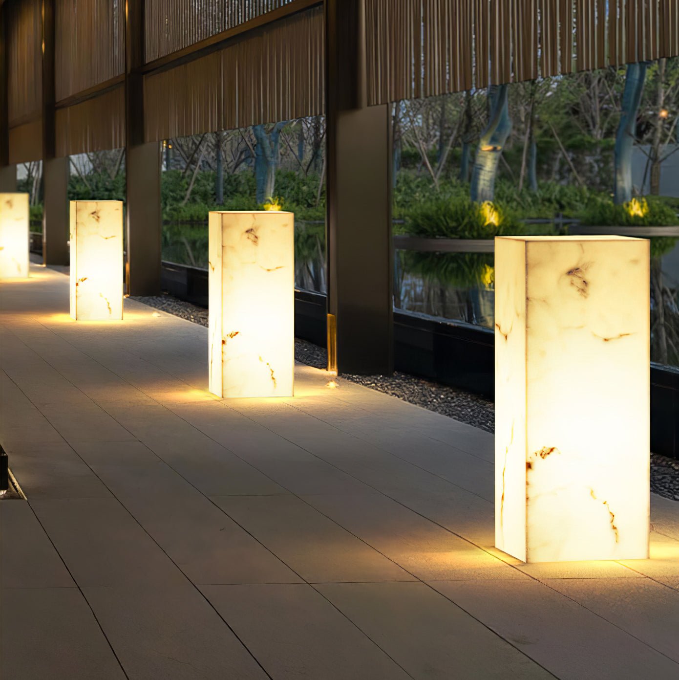 Imitation Marble Cube Garden light Outdoor Light