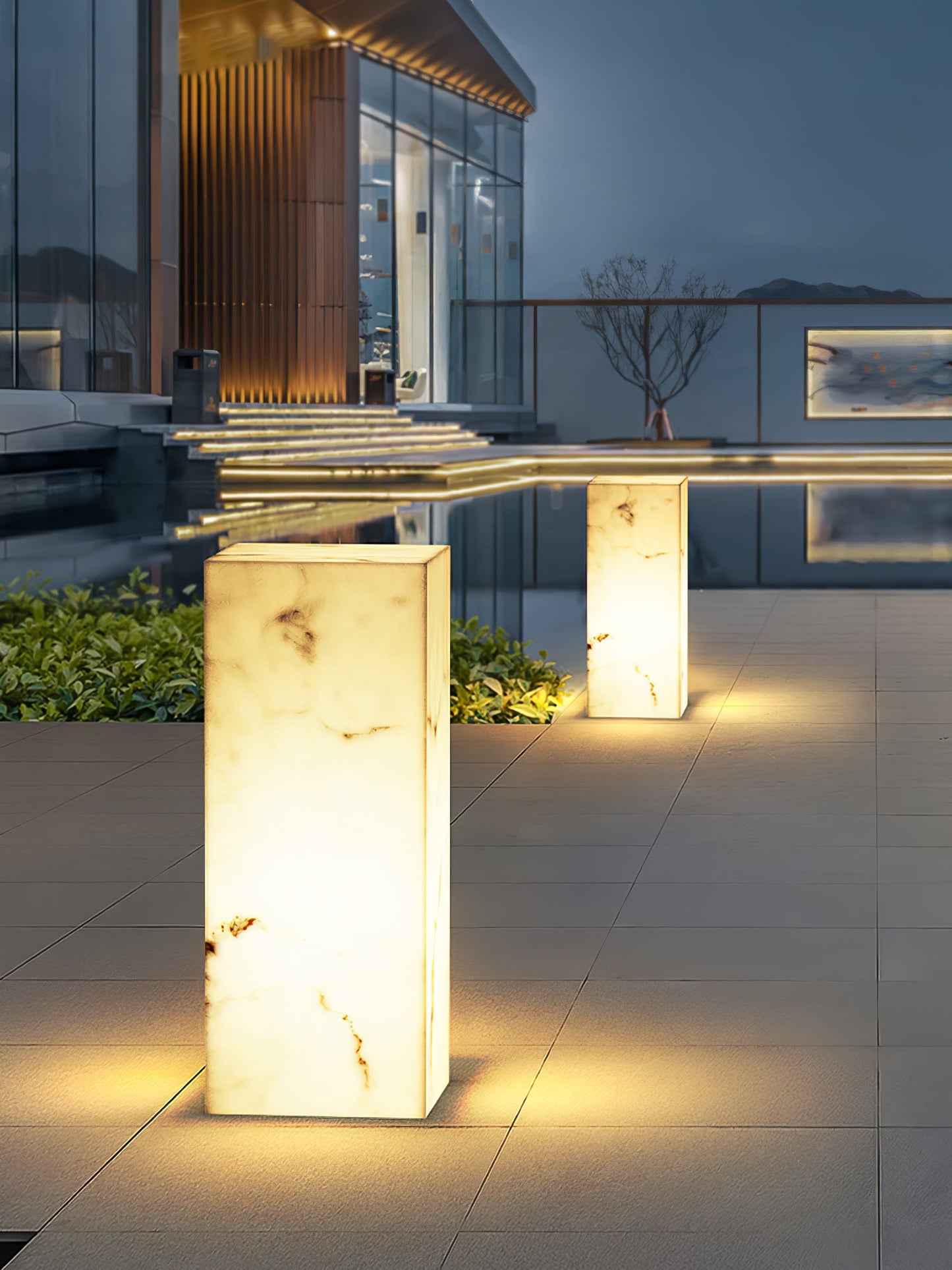 Imitation Marble Cube Garden light Outdoor Light