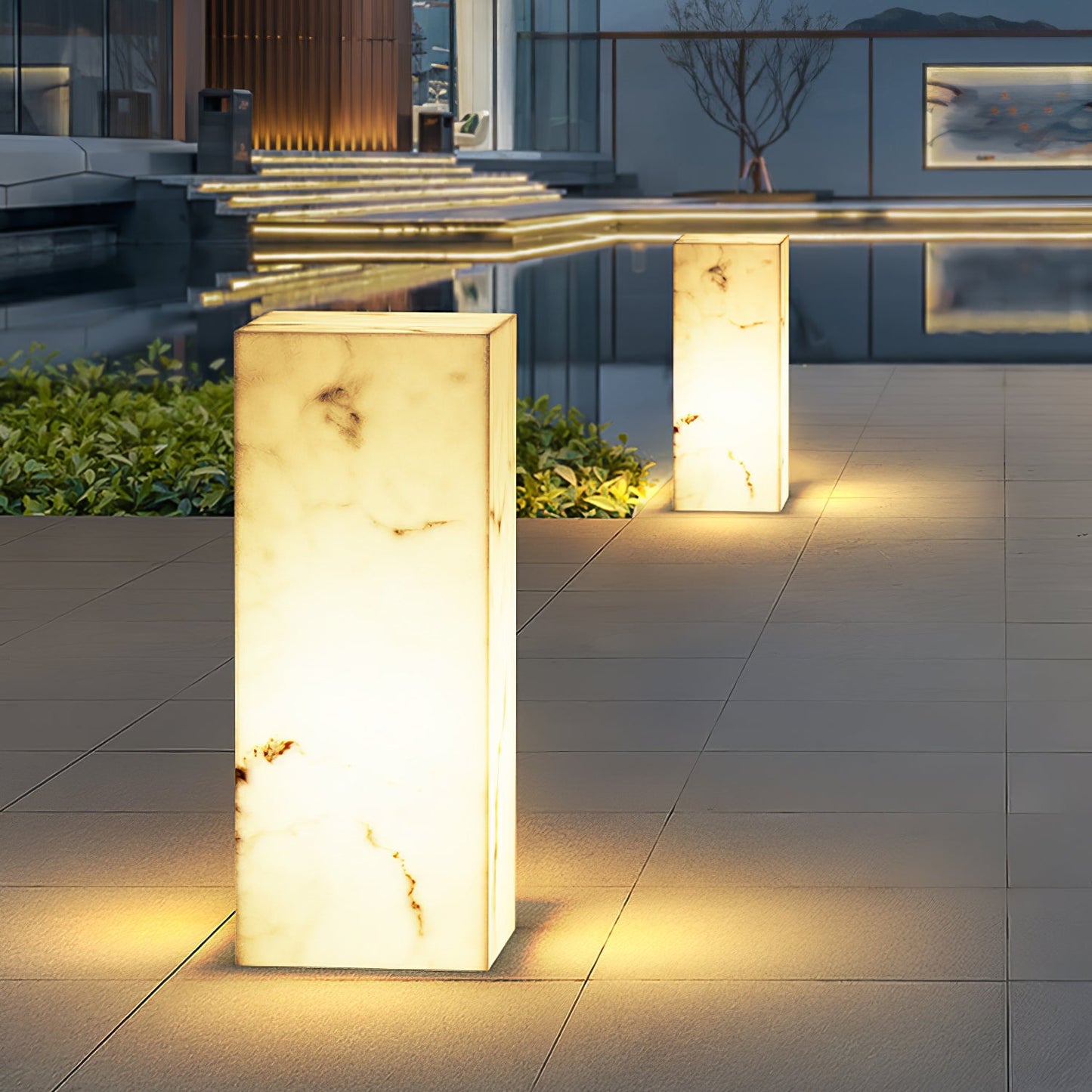 Imitation Marble Cube Garden light Outdoor Light