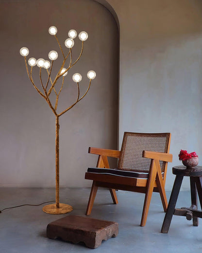 Imitation Wood Tall Lamp Floor Lamp