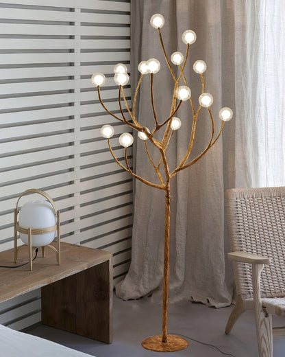 Imitation Wood Tall Lamp Floor Lamp