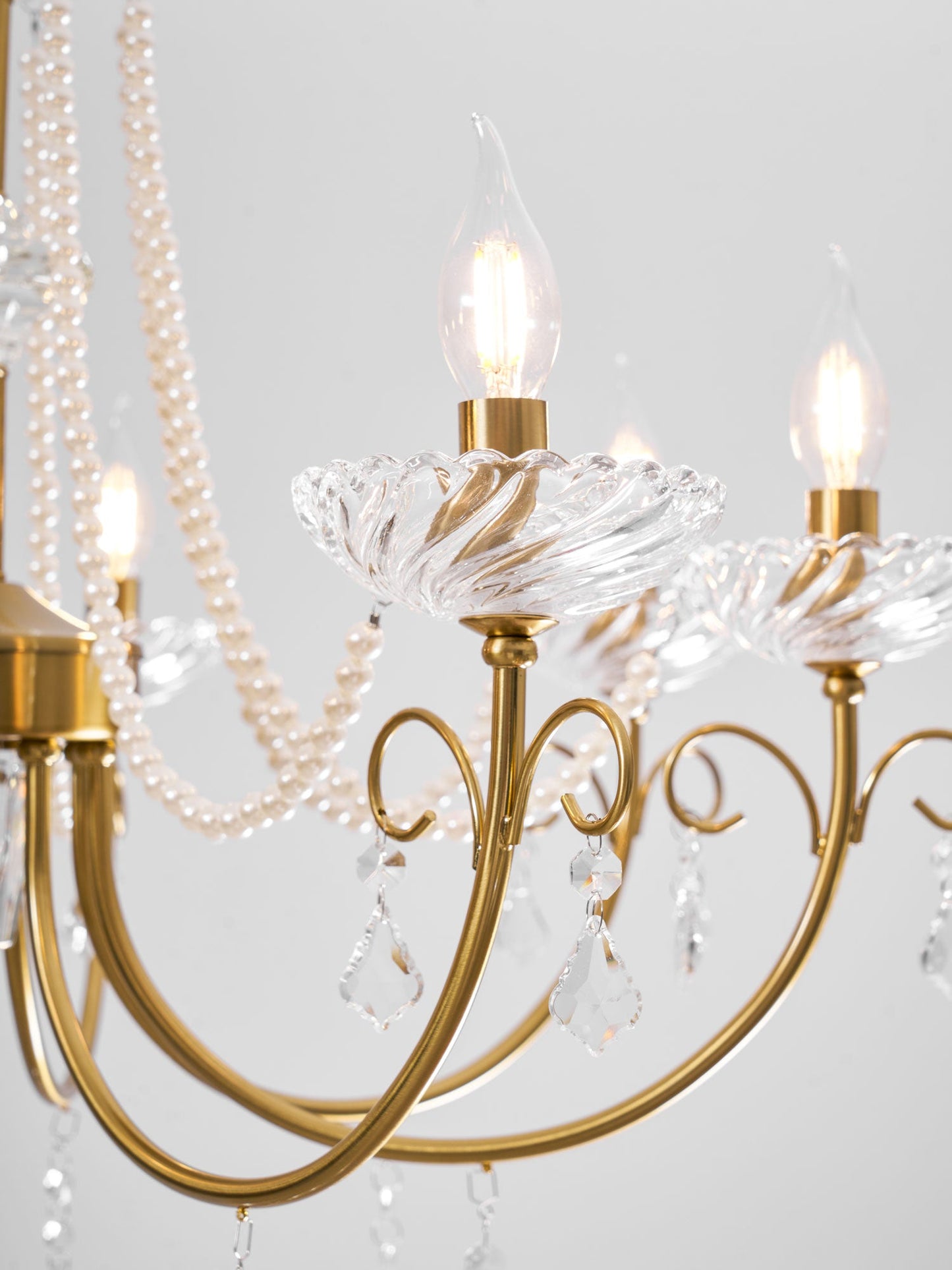Imperial Pearl Crystal Chandelier
