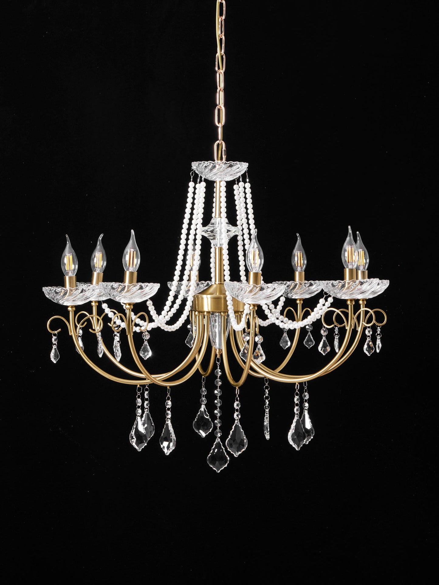 Imperial Pearl Crystal Chandelier
