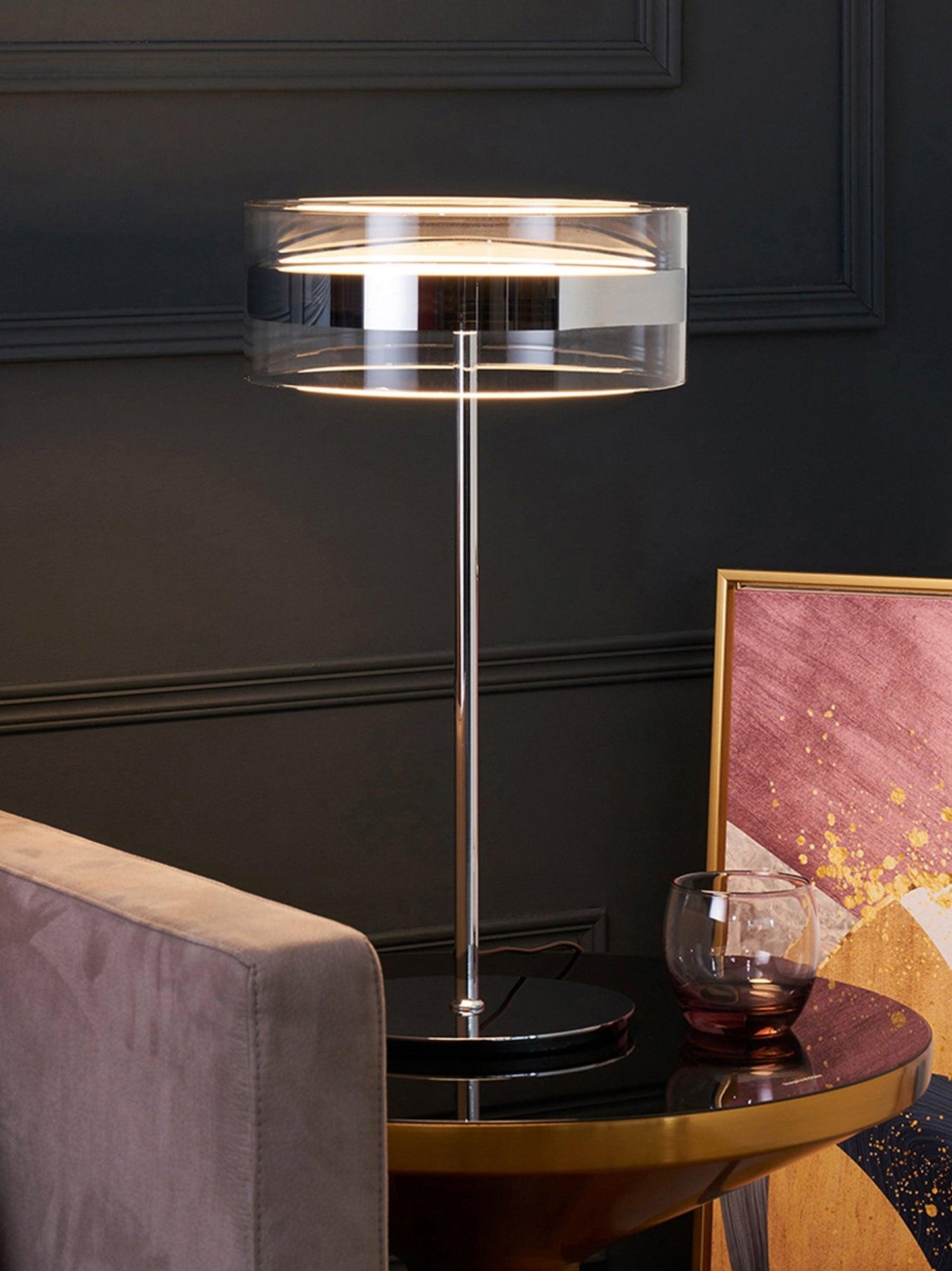 Impex Florina Chrome Table Lamp