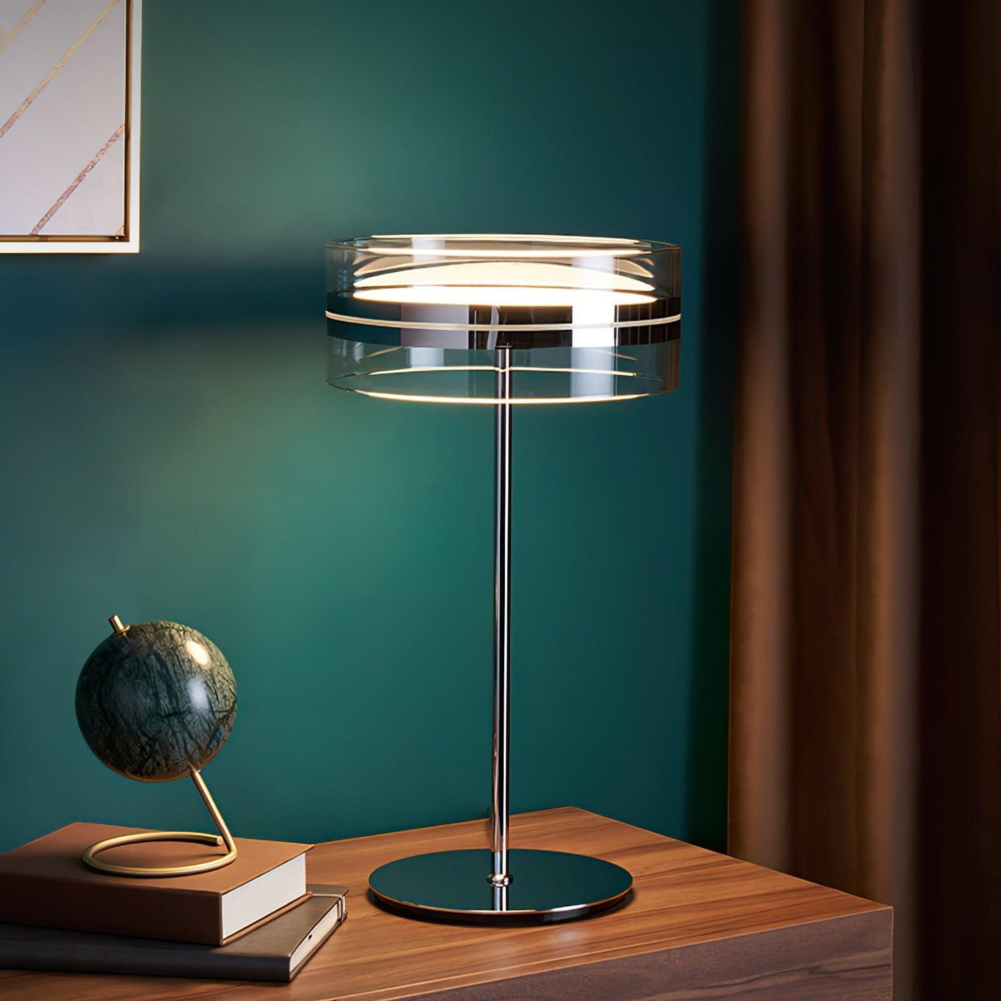 Impex Florina Chrome Table Lamp