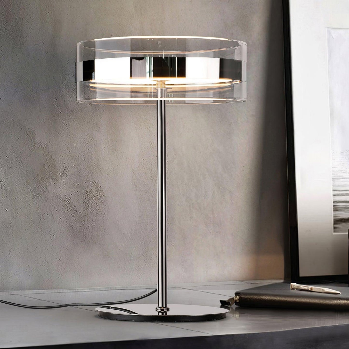 Impex Florina Chrome Table Lamp