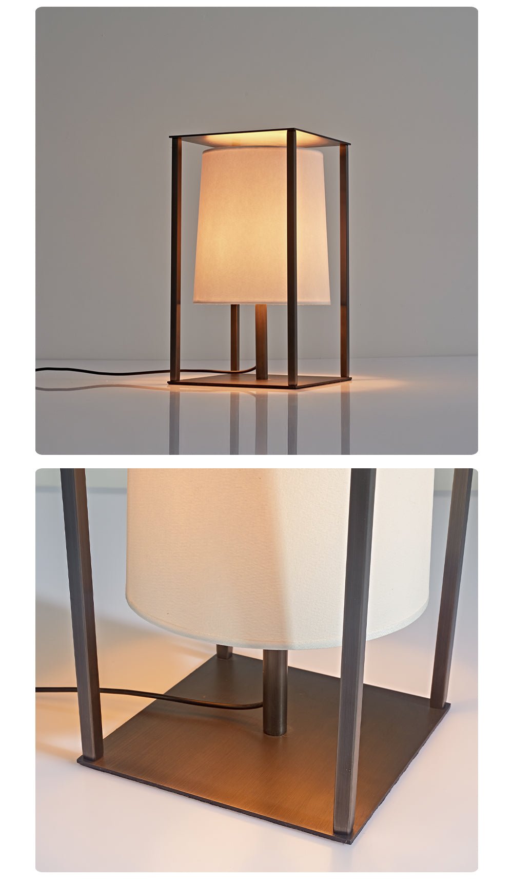 Industrial Cage Frame Table Lamp