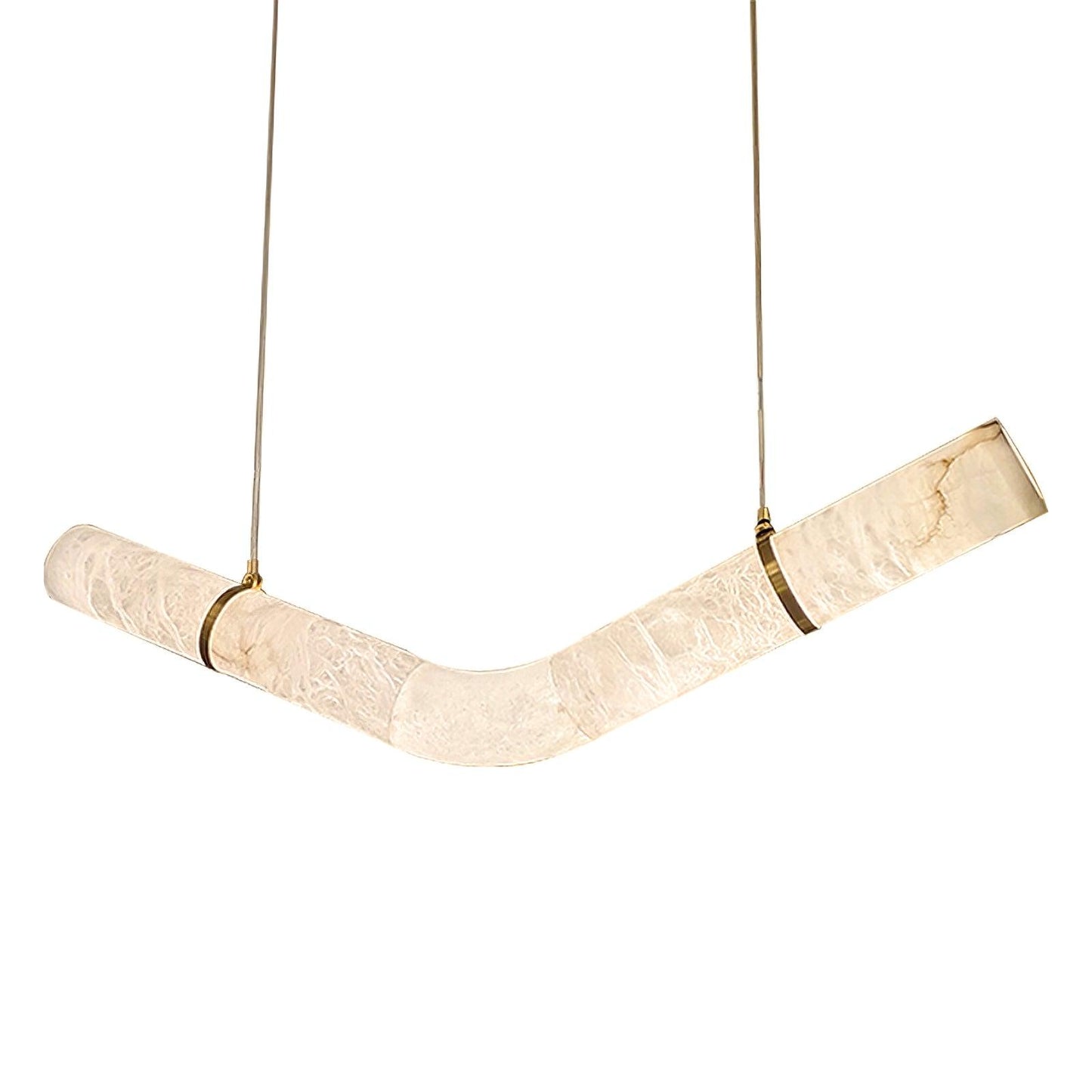 Streamlined Alabaster Pendant Lamp