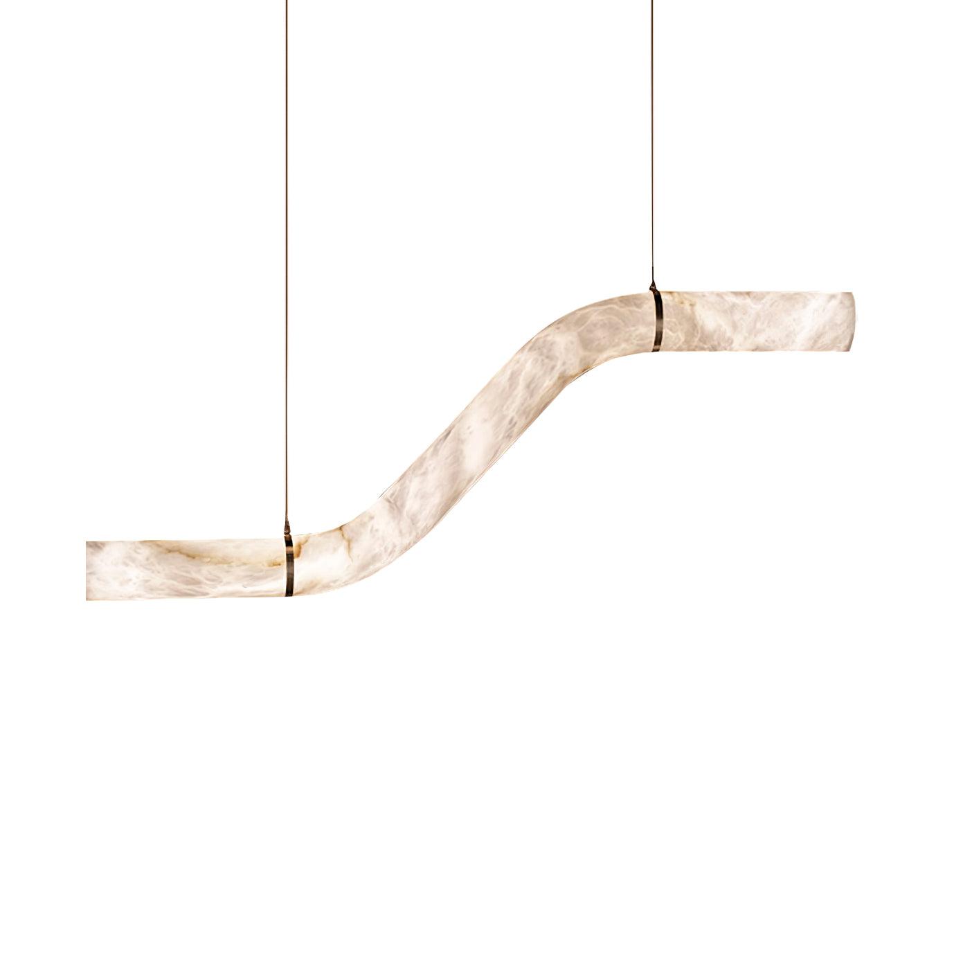 Streamlined Alabaster Pendant Lamp