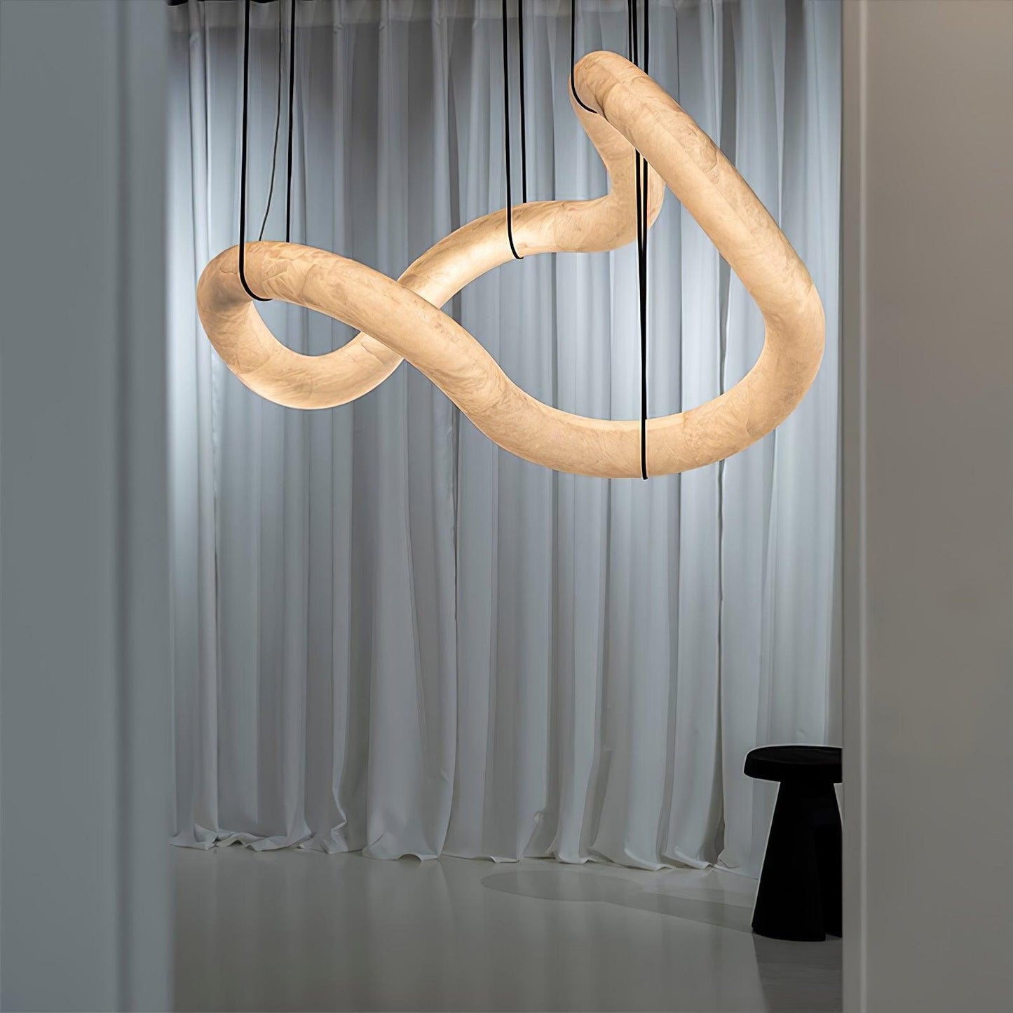 Streamlined Alabaster Pendant Lamp