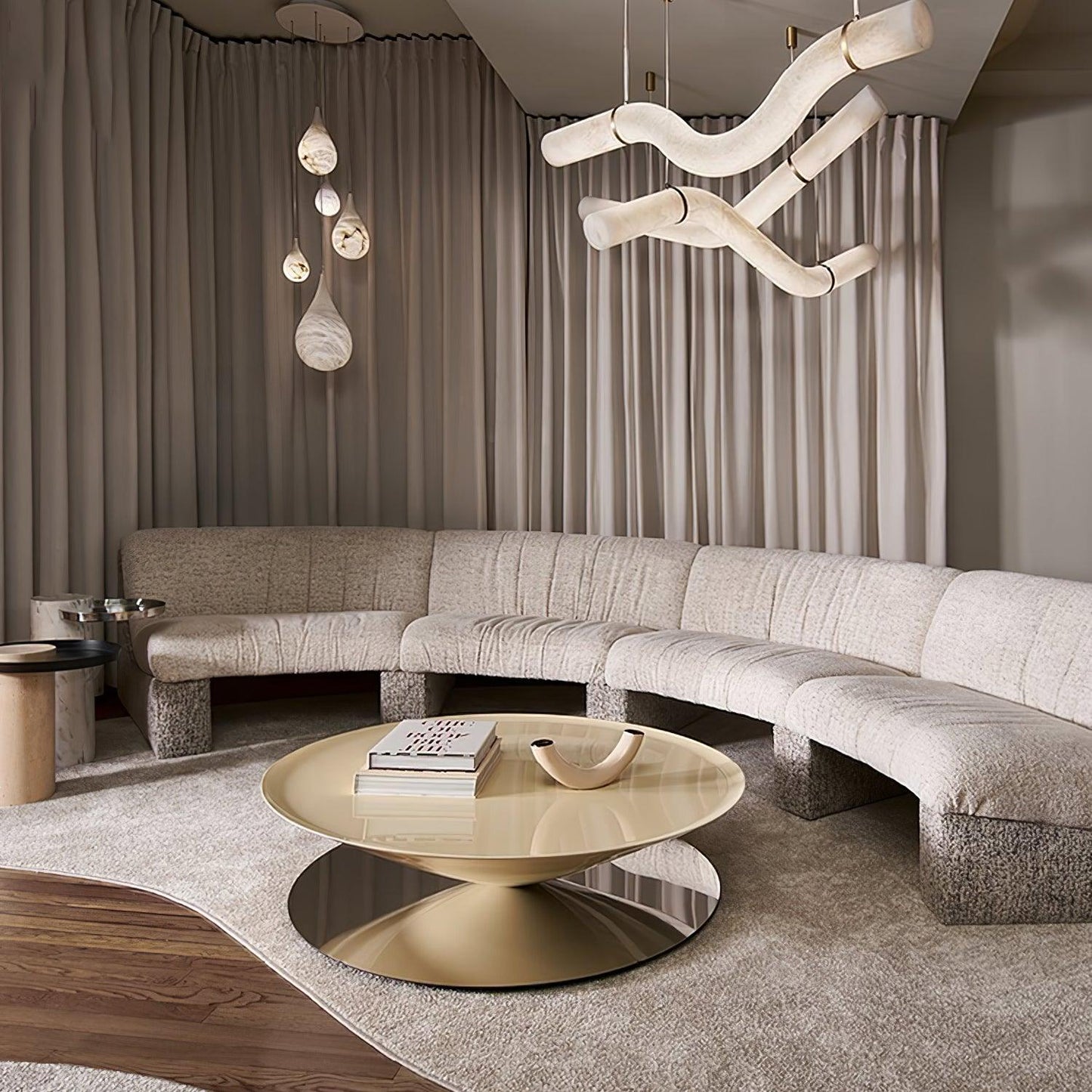 Streamlined Alabaster Pendant Lamp