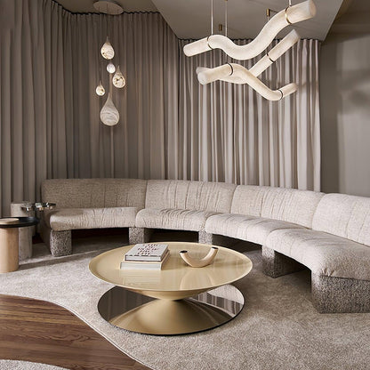 Streamlined Alabaster Pendant Lamp