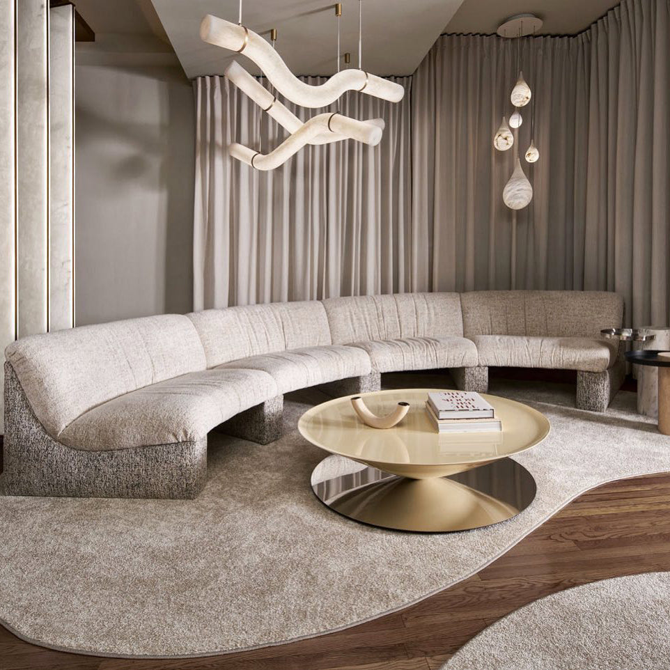 Streamlined Alabaster Pendant Lamp
