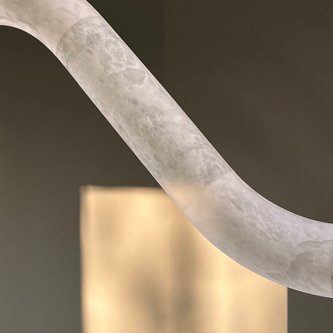 Streamlined Alabaster Pendant Lamp