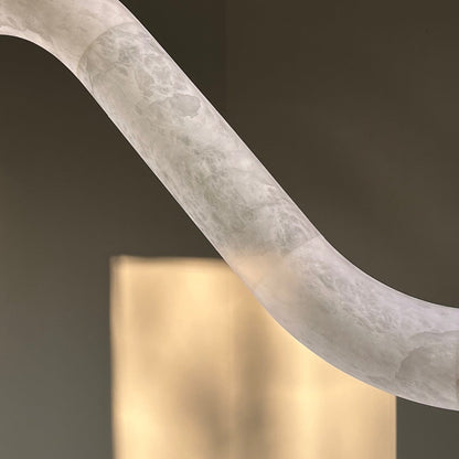 Streamlined Alabaster Pendant Lamp