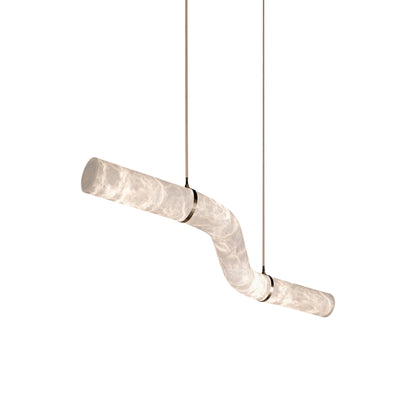 Streamlined Alabaster Pendant Lamp