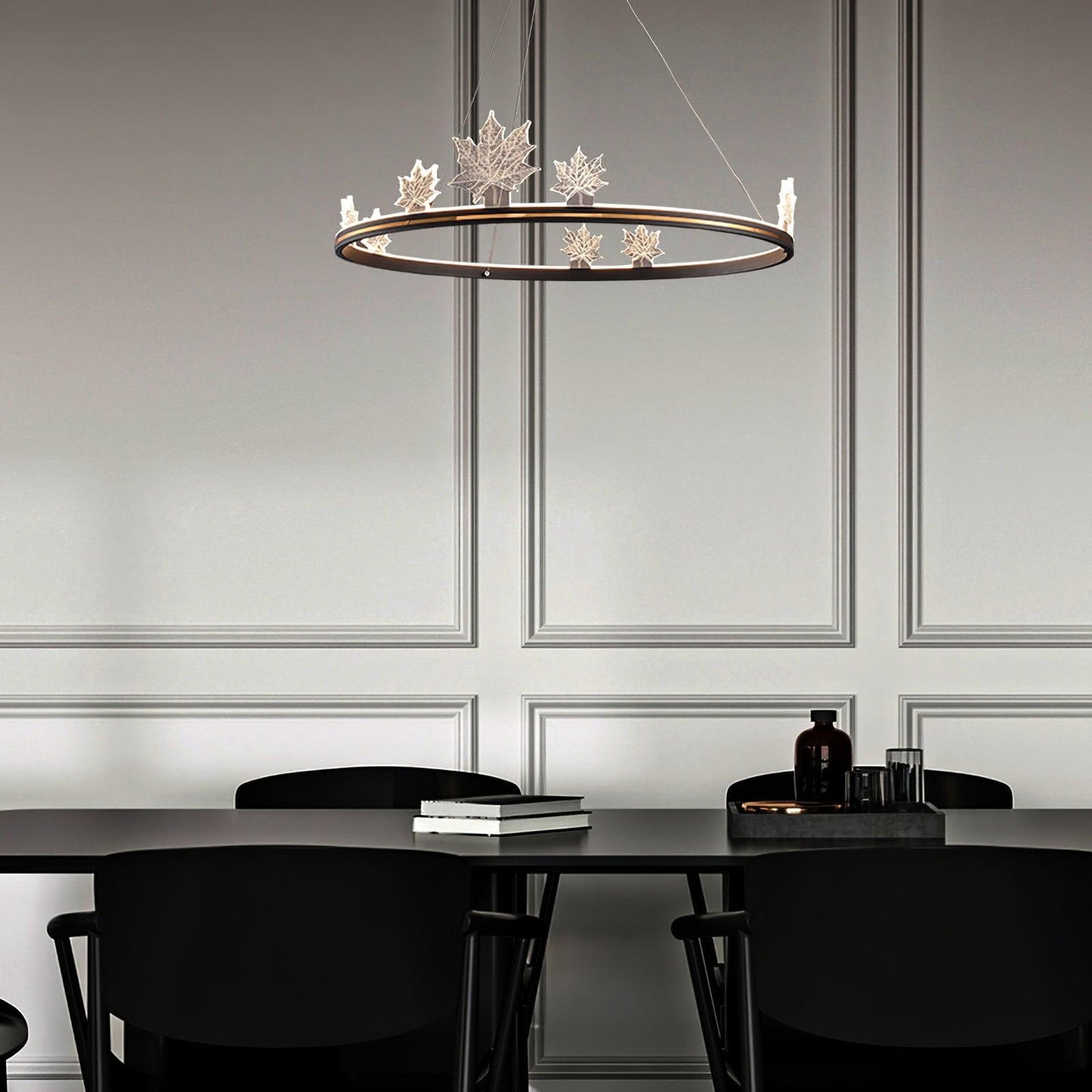 Ion Leaf Gasolier Chandelier