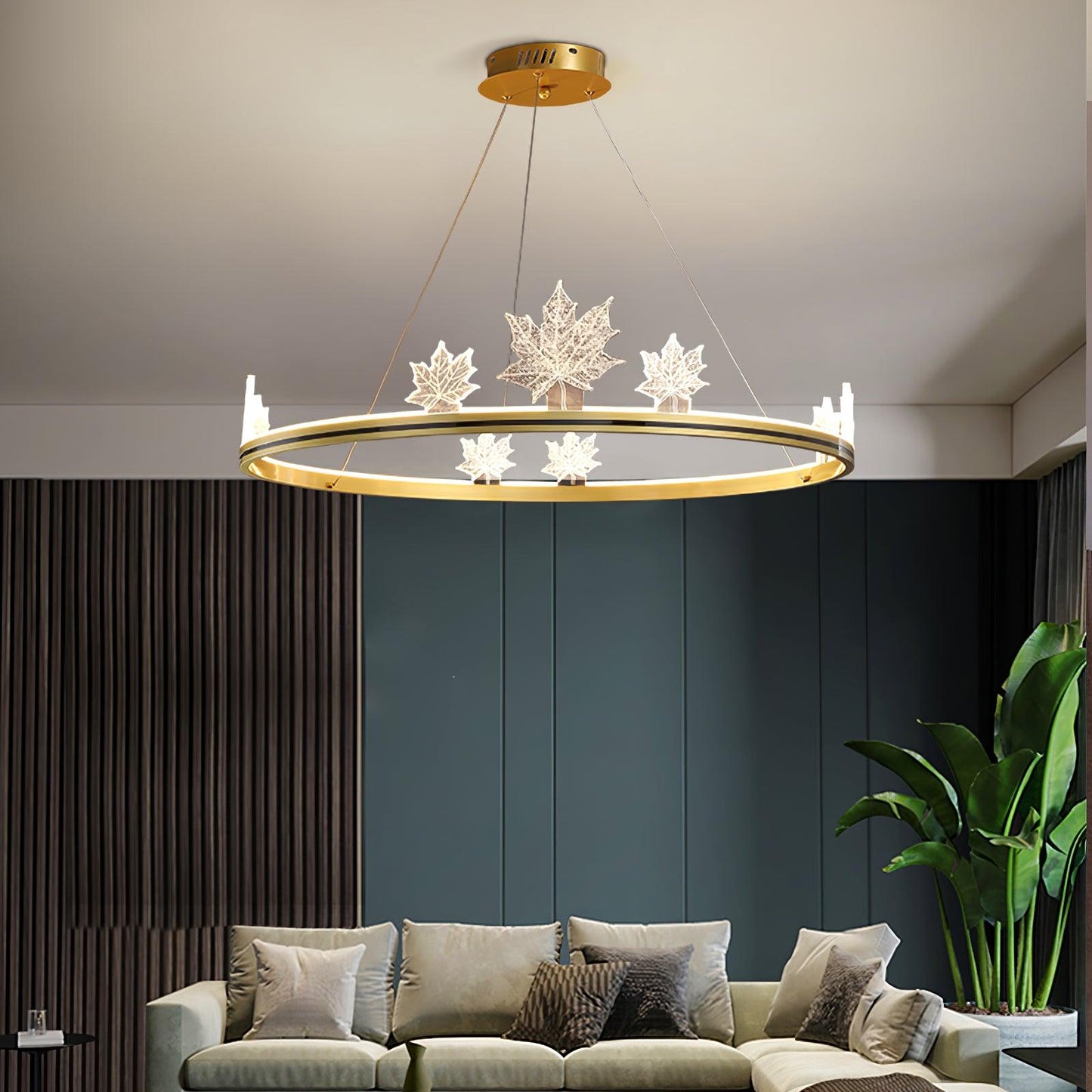 Ion Leaf Gasolier Chandelier