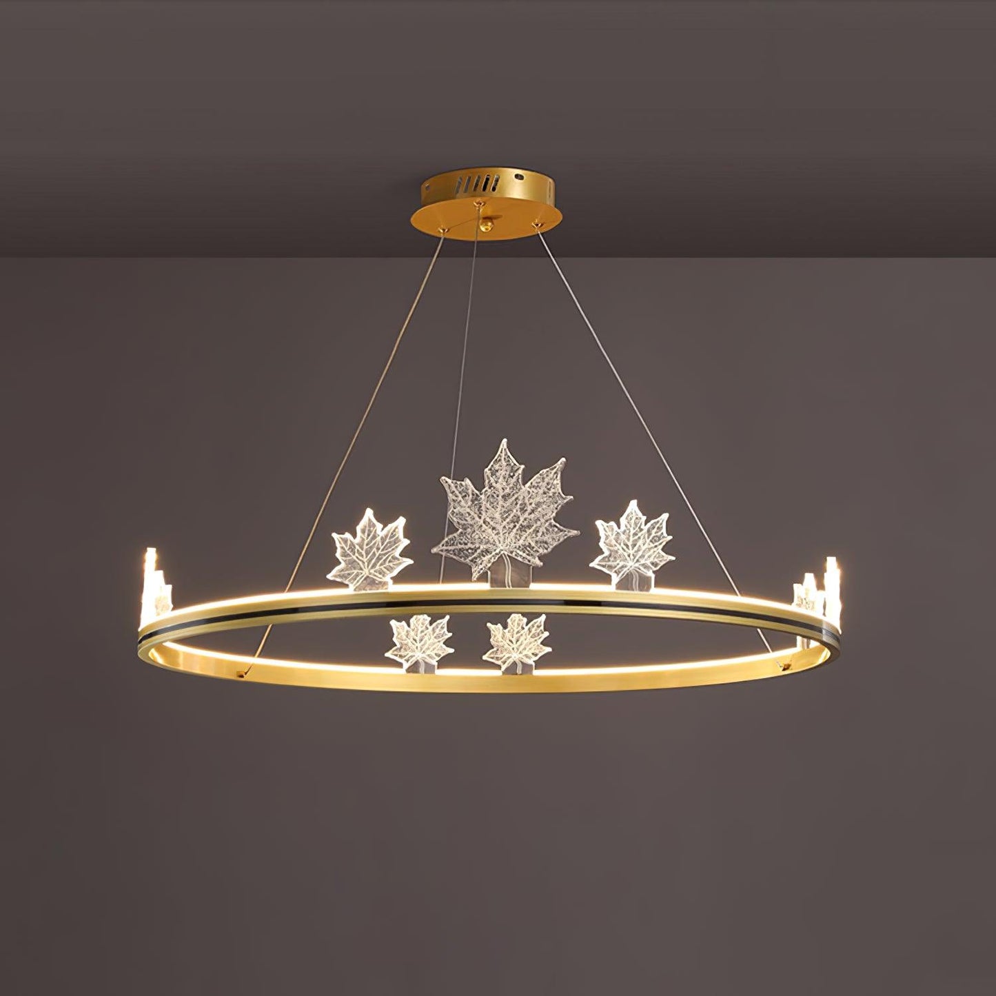 Ion Leaf Gasolier Chandelier