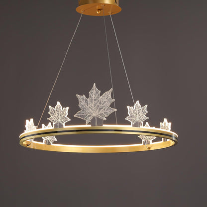 Ion Leaf Gasolier Chandelier