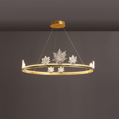 Ion Leaf Gasolier Chandelier