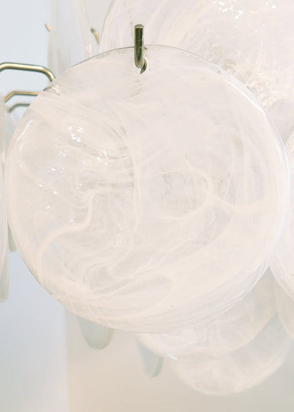 Isadora Murano White Disc Ceiling fixture Chandelier