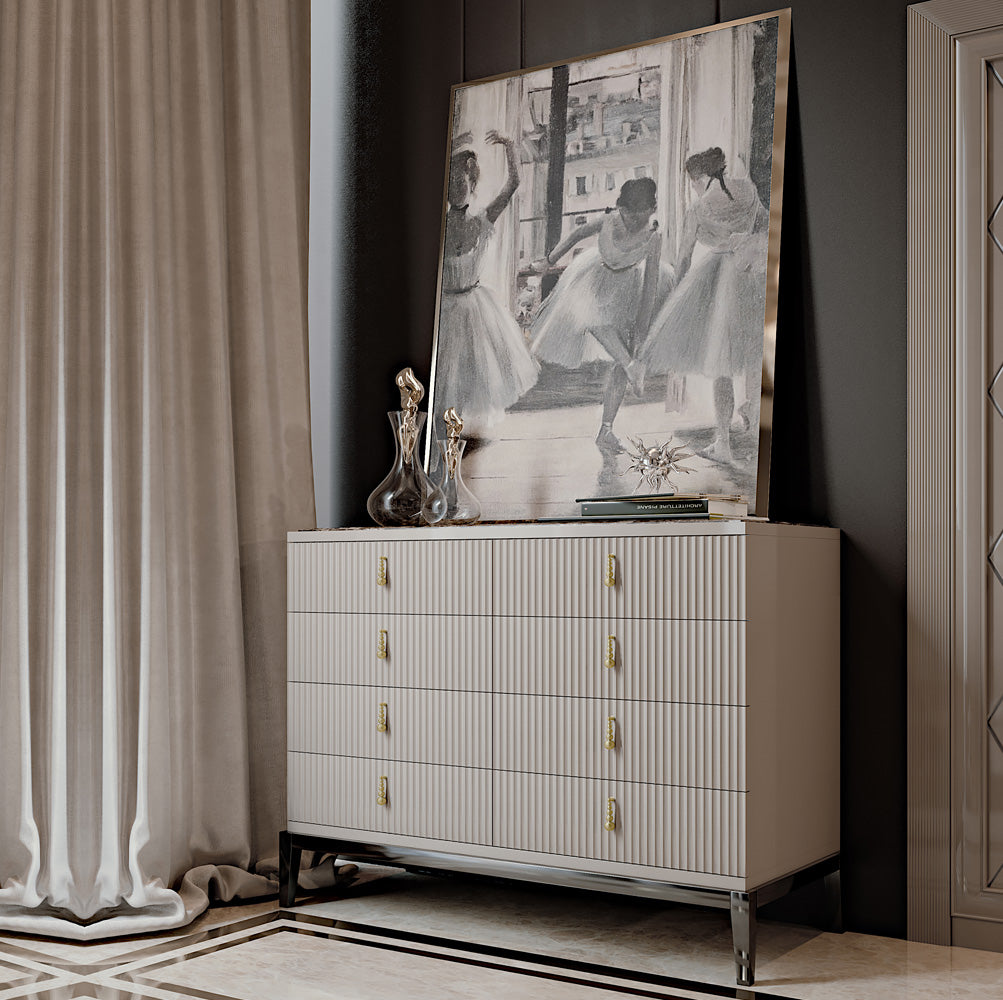 Italian Art Deco Inspired Designer Lacquered Chest of Drawers