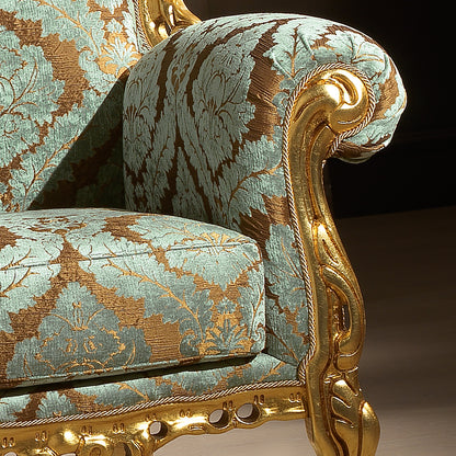 Italian Louis XV Style Gold Leaf Day Sofa