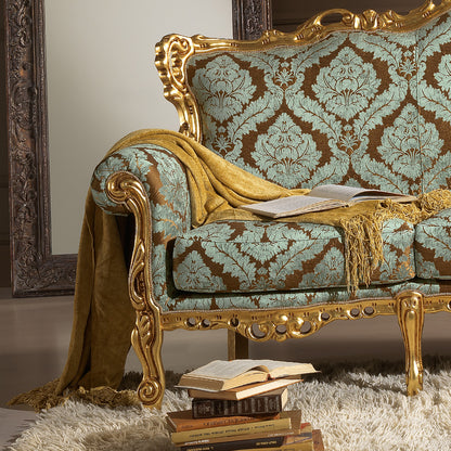 Italian Louis XV Style Gold Leaf Day Sofa